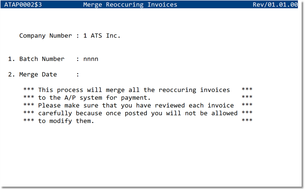 Merge Reoccurring Invoices