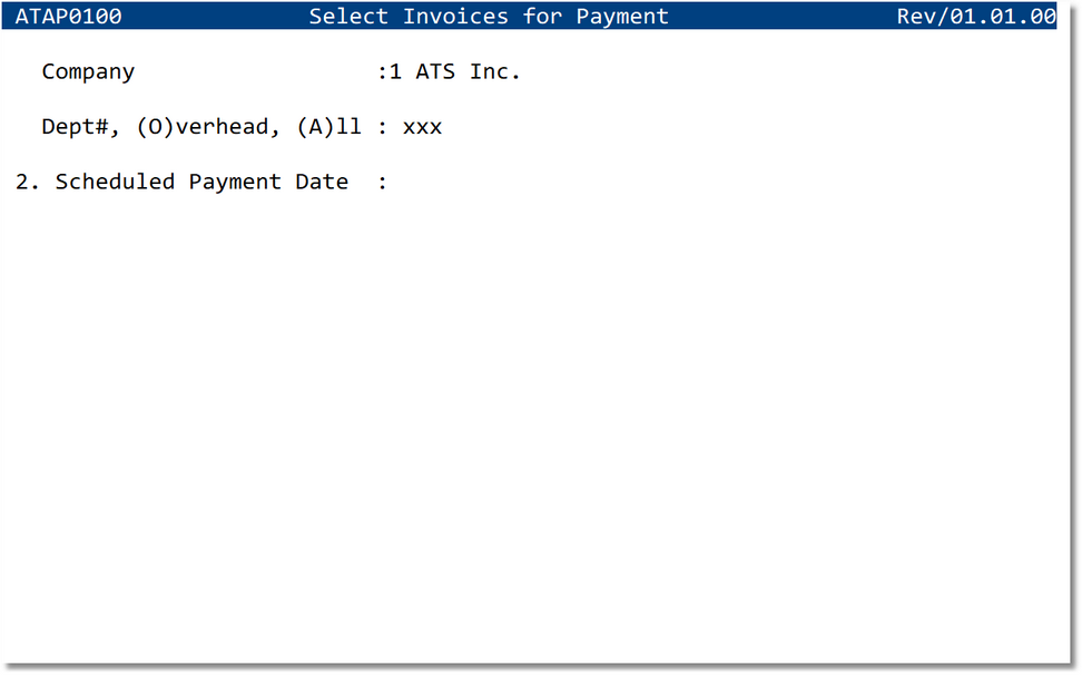 Select Scheduled Invoices