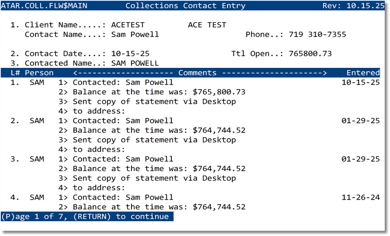 Call Collections Review Screenshot