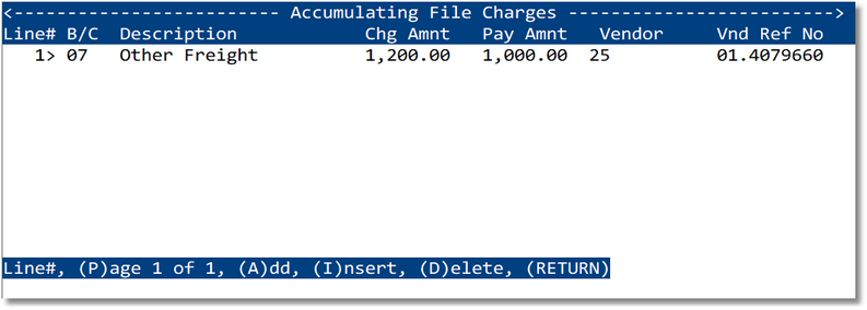 Accumulating File Charges
