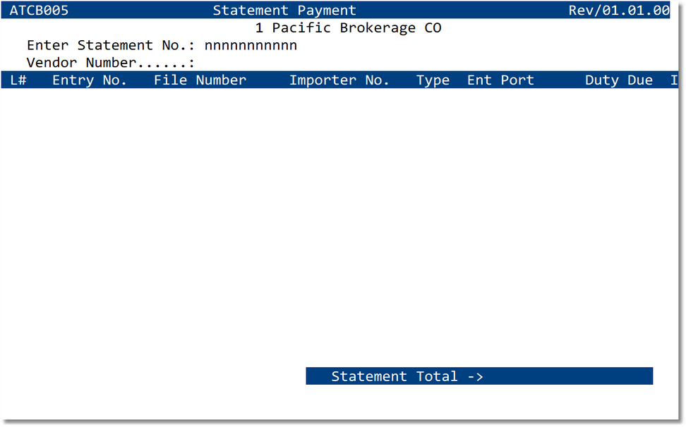 Statement Payment Manual Edit