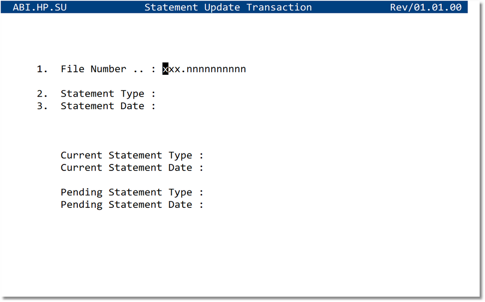 Statement Update Transaction